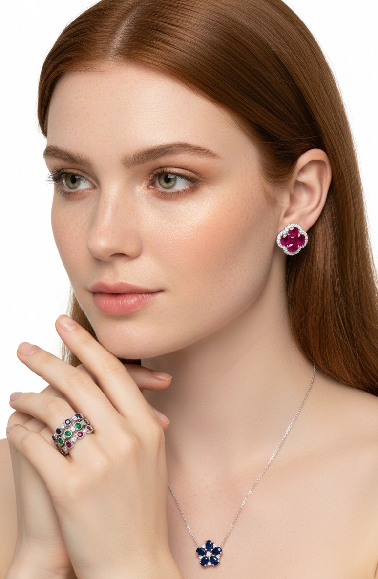 H.J. Namdar buckle ring, earrings and bracelet